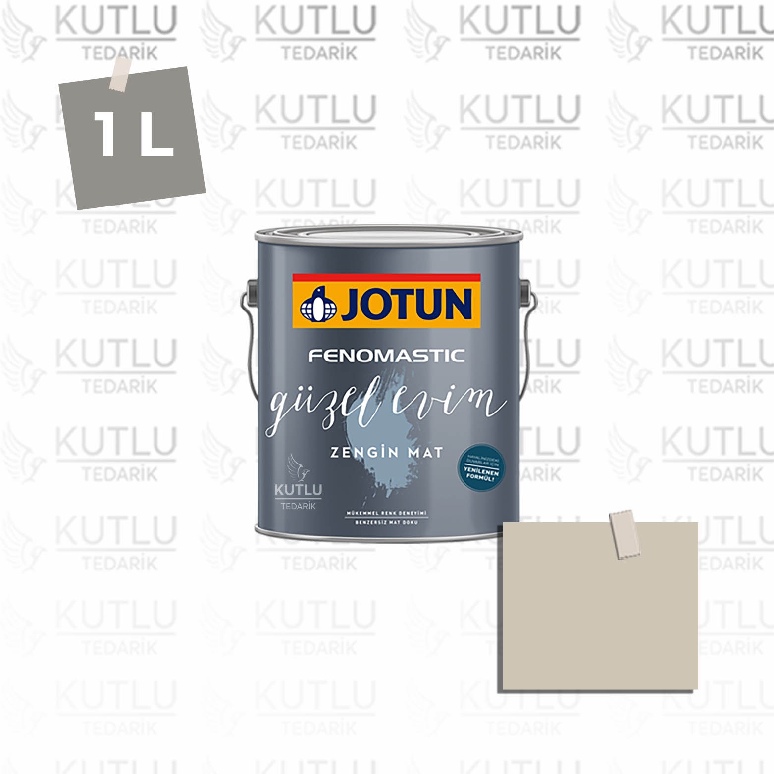 Jotun Fenomastic Güzel Evim Zengin Mat Yeni 1 Lt 1016 Antique White Blek Sand Mohair Ncs S2005-Y20R