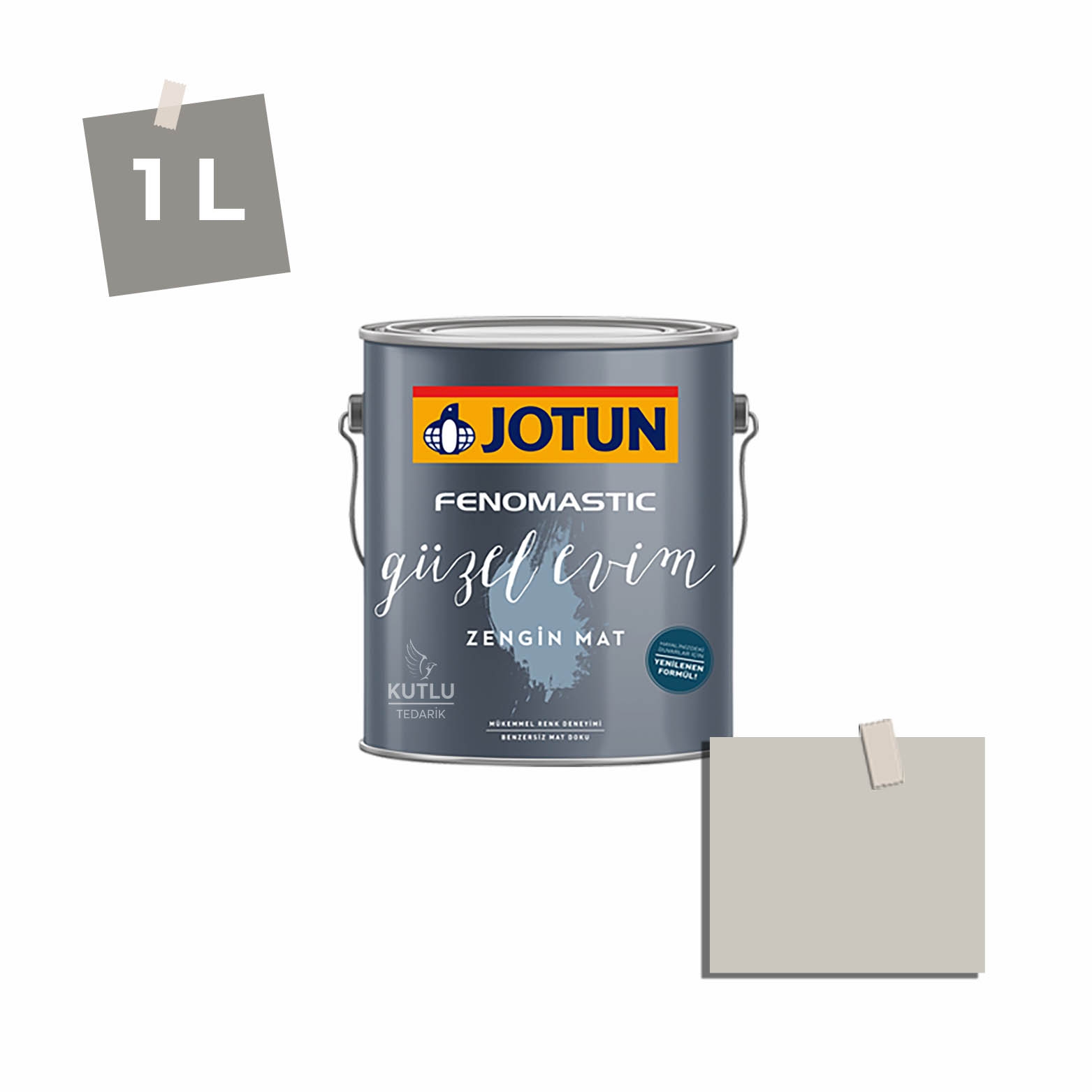 Jotun Fenomastic Güzel Evim Zengin Mat Yeni 1 Lt 12077 Sheer Grey Ncs 2102-Y26R