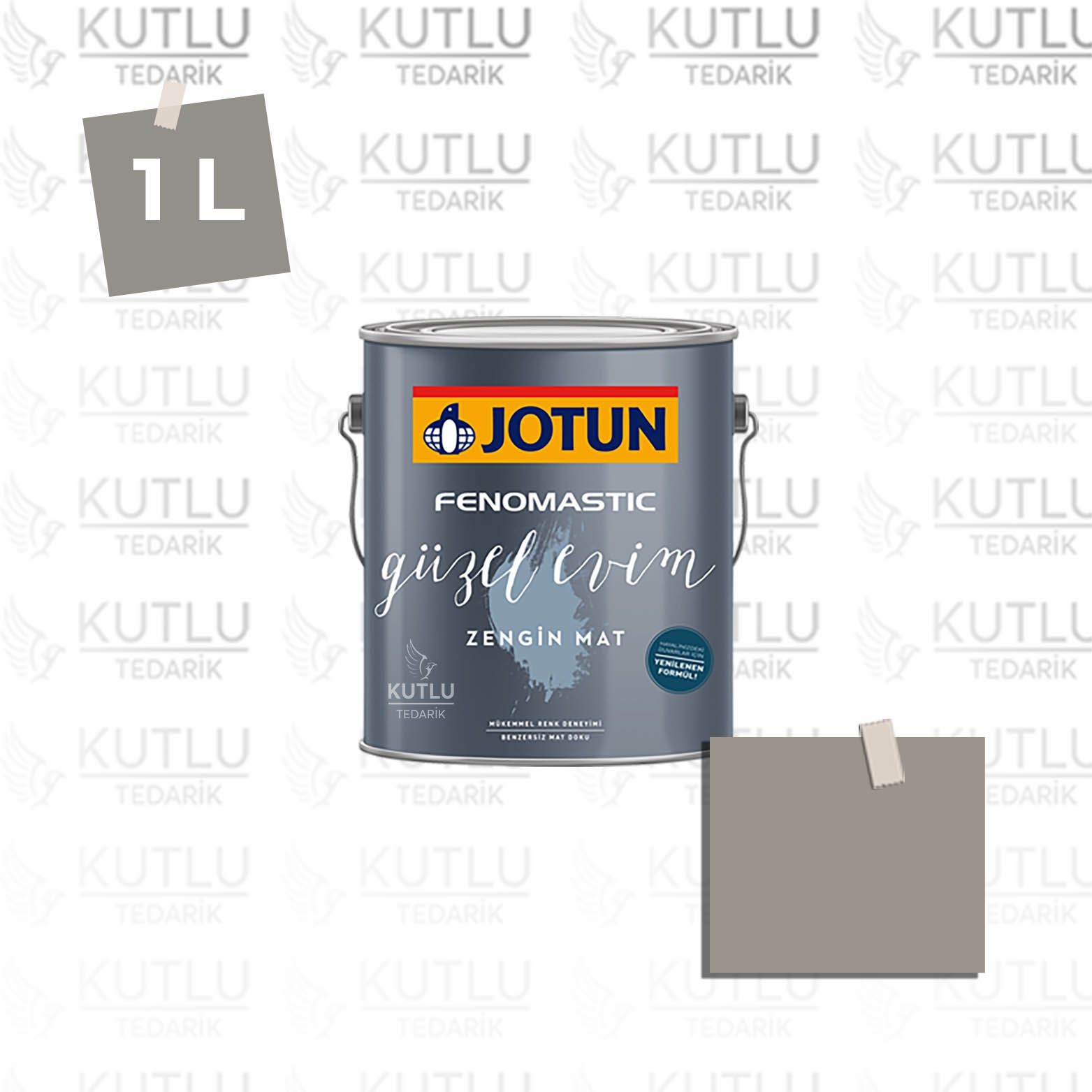 Jotun Fenomastic Güzel Evim Zengin Mat Yeni 1 Lt 1352 Tender Grey Form Ncs 4605-Y10R