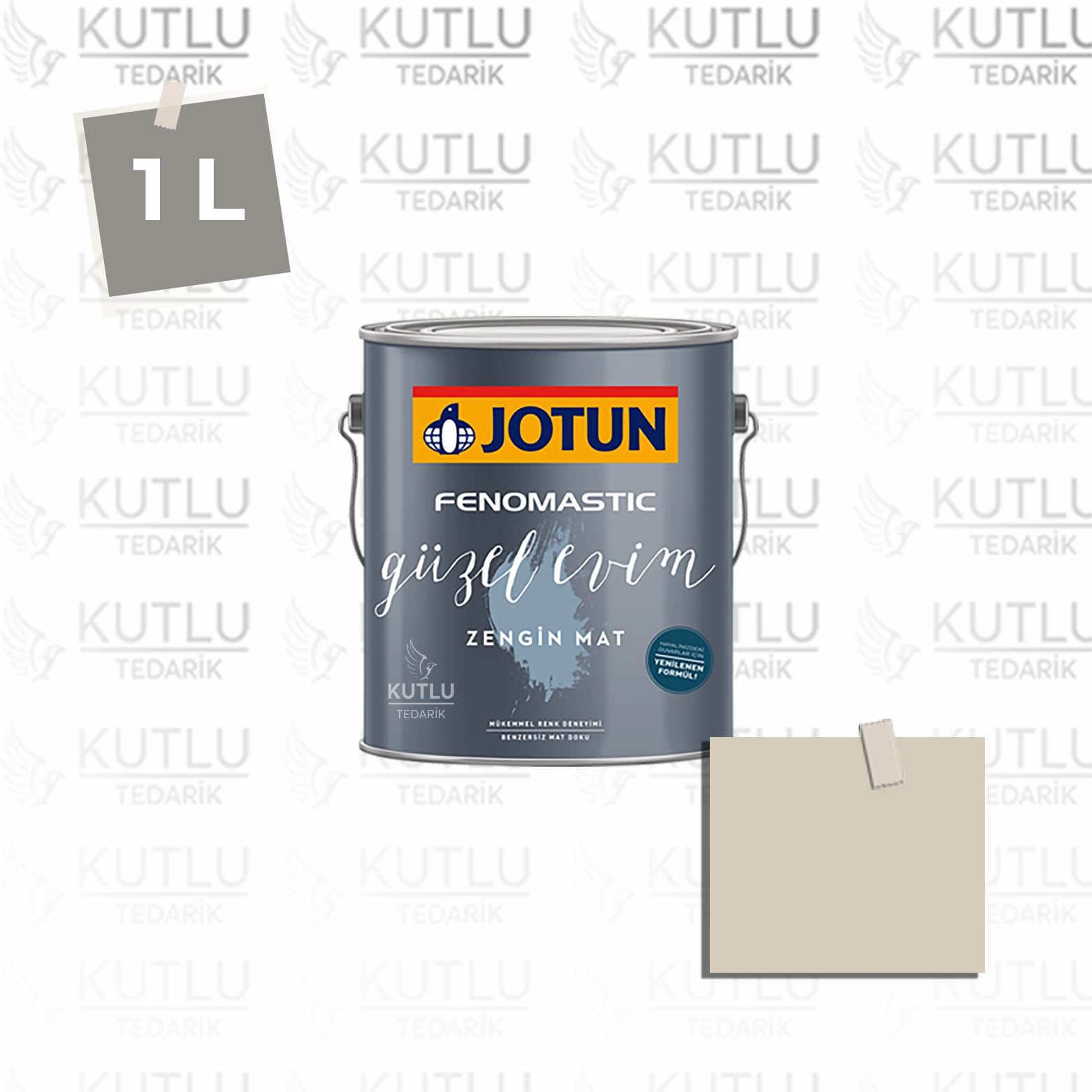 Jotun Fenomastic Güzel Evim Zengin Mat Yeni 1 Lt 1876 Wild Earl Hvıt Te Ncs 1805-Y20R