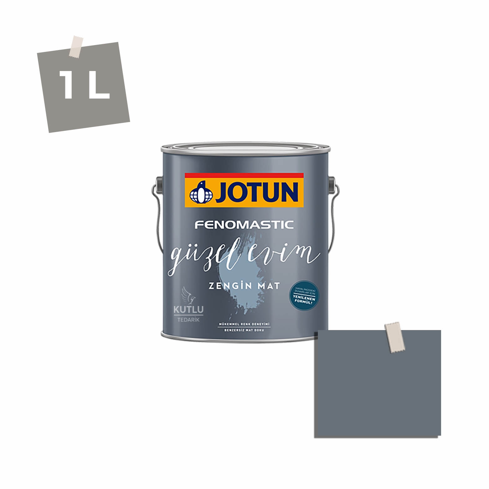 Jotun Fenomastic Güzel Evim Zengin Mat Yeni 1 Lt 4638 Elegant Blue Byge Ncs S6010-R90B