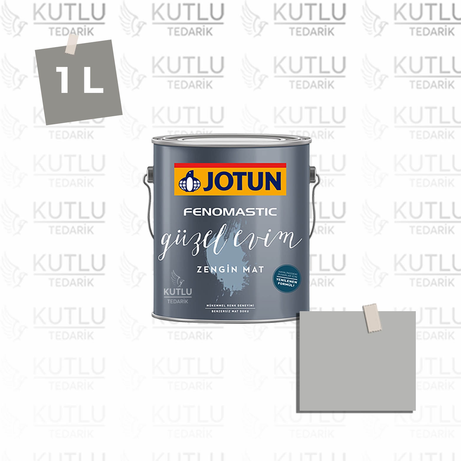 Jotun Fenomastic Güzel Evim Zengin Mat Yeni 1 Lt 9930 Jazz Grey Takedis Ncs S3000-N