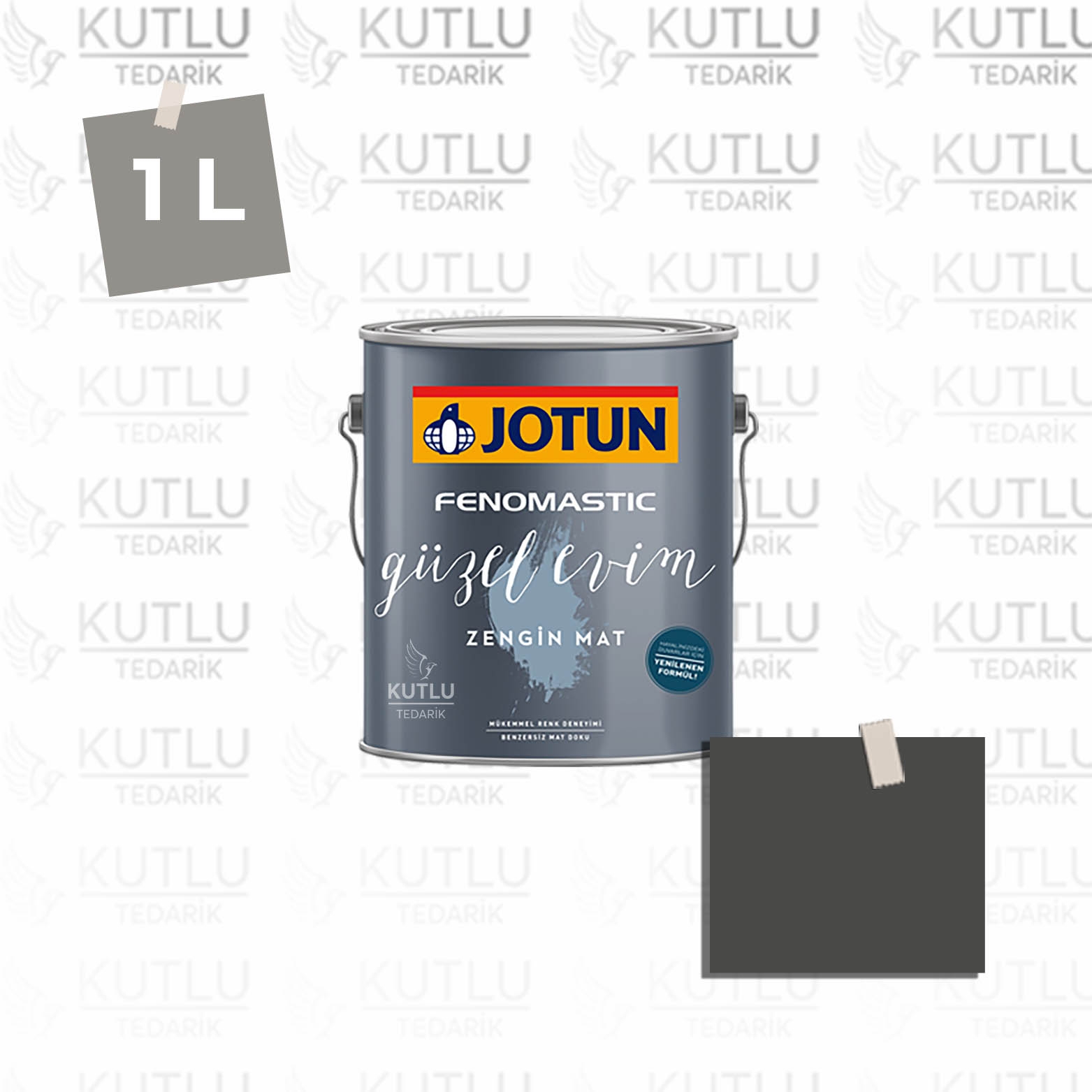 Jotun Fenomastic Güzel Evim Zengin Mat Yeni 1 Lt 9938 Blackened Black Dempet Sort Ncs S8500-N