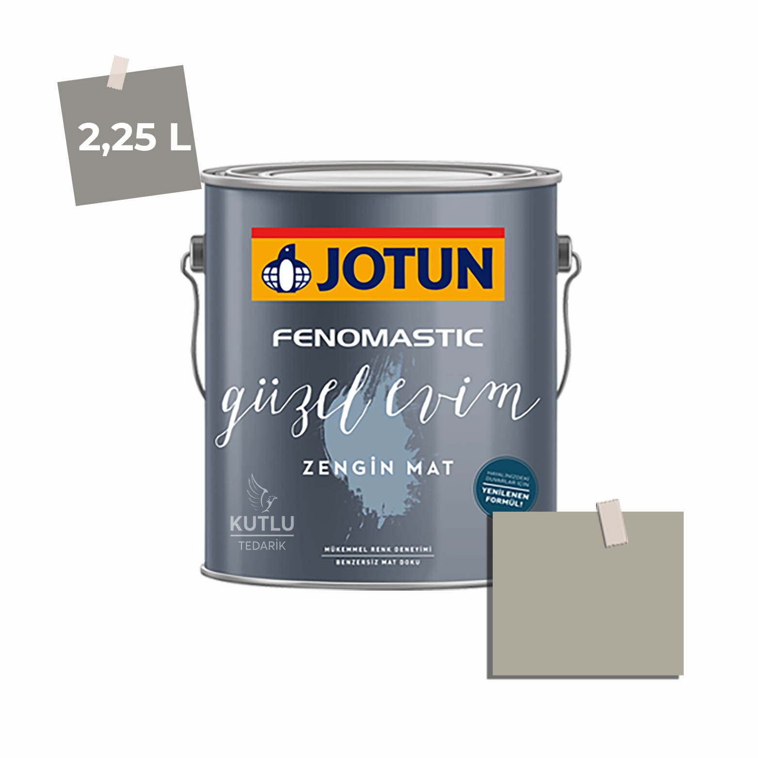 Jotun Fenomastic Güzel Evim Zengin Mat Yeni 2,25 Lt 0394 Soft Grey Varmgra Ncs 3504-Y19R