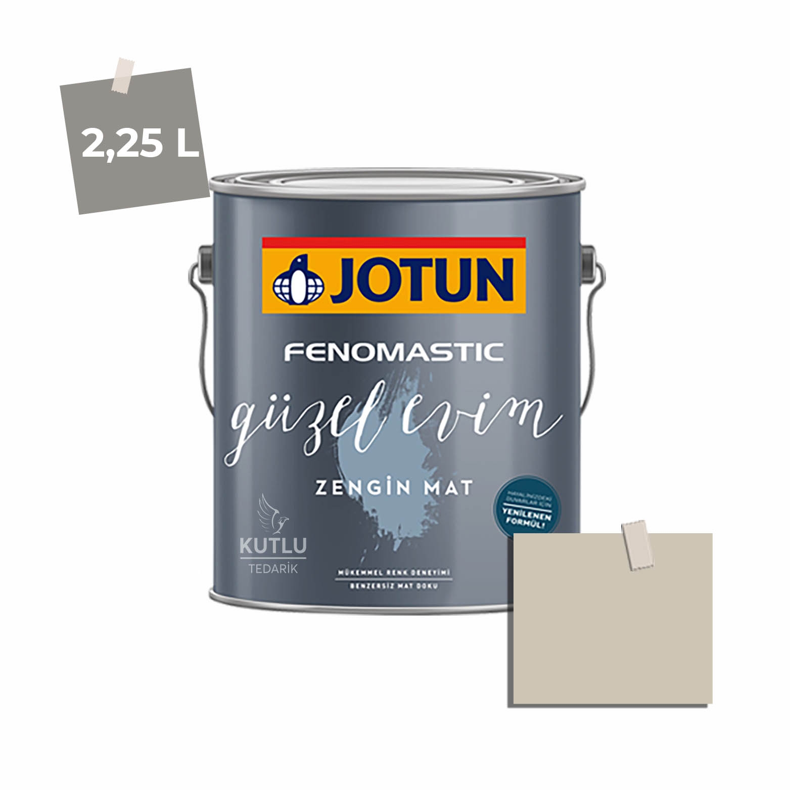 Jotun Fenomastic Güzel Evim Zengin Mat Yeni 2,25 Lt 1016 Antique White Blek Sand Mohair Ncs S2005-Y20R