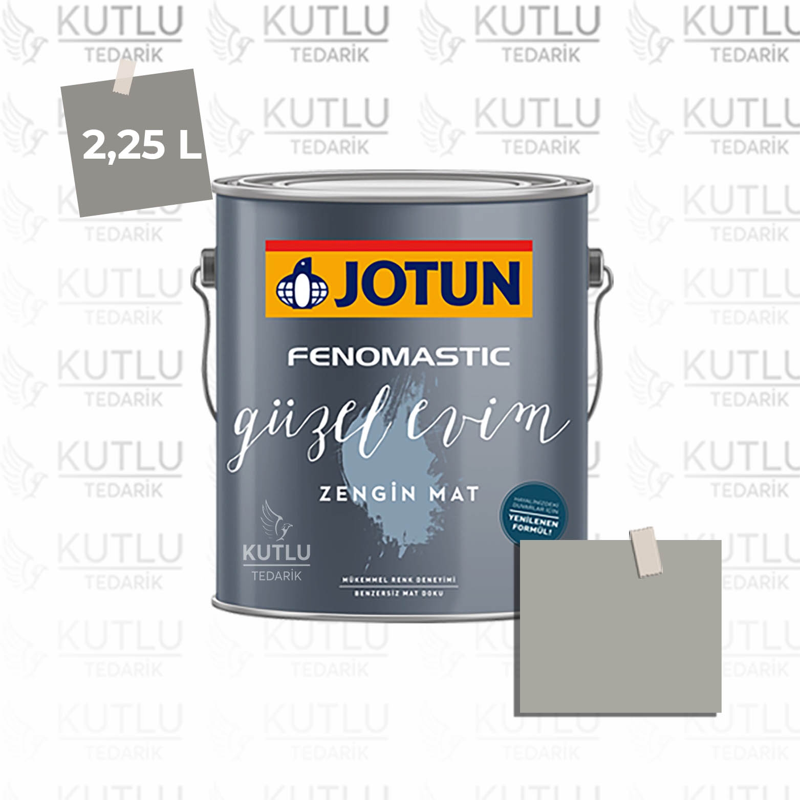 Jotun Fenomastic Güzel Evim Zengin Mat Yeni 2,25 Lt 1032 Iron Grey Gra Harmoni Ncs S3502-Y