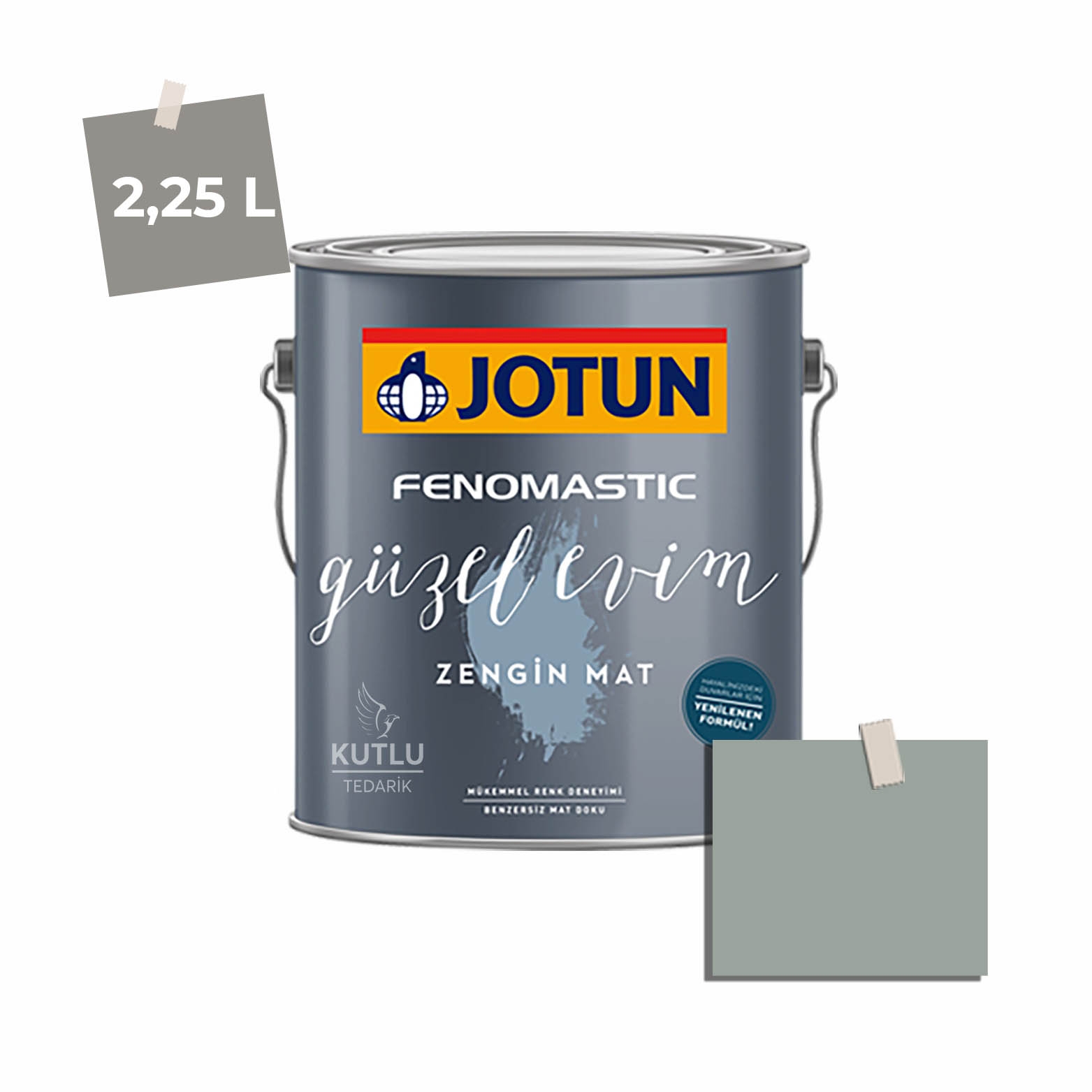 Jotun Fenomastic Güzel Evim Zengin Mat Yeni 2,25 Lt 6350 Soft Teal Ncs 3706-B93G