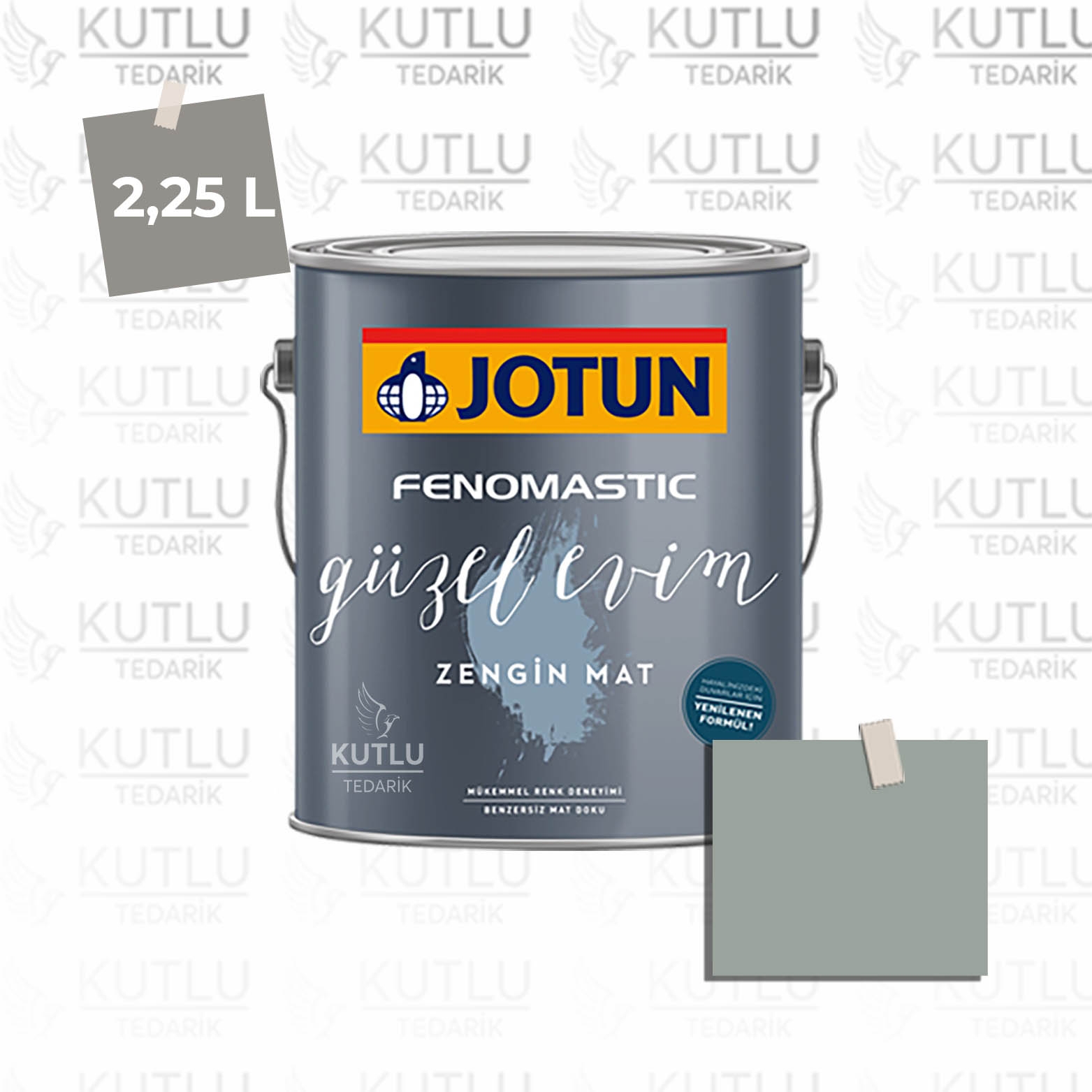 Jotun Fenomastic Güzel Evim Zengin Mat Yeni 2,25 Lt 6350 Soft Teal Ncs 3706-B93G