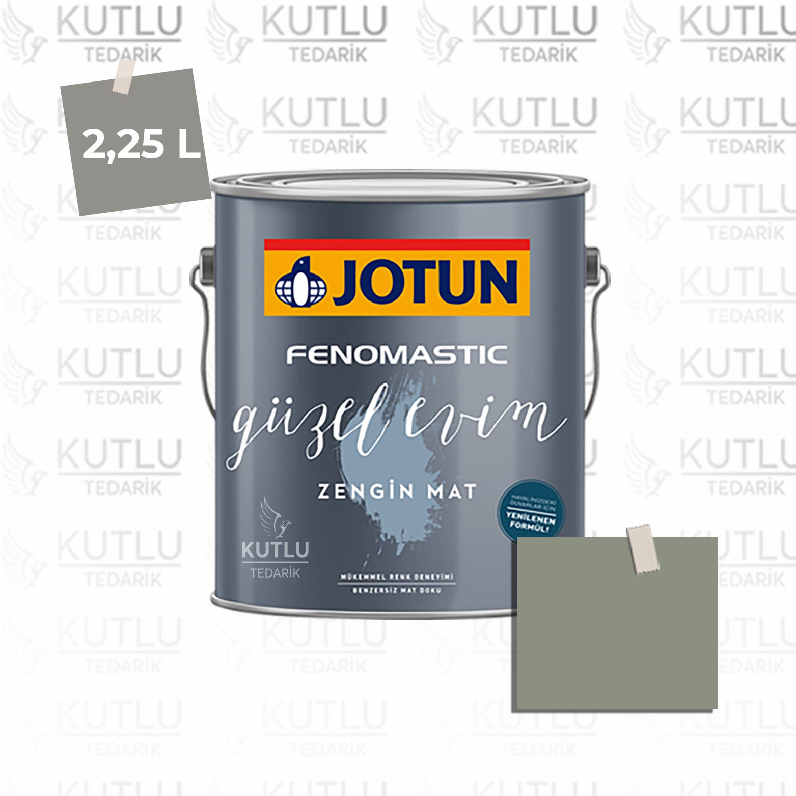 Jotun Fenomastic Güzel Evim Zengin Mat Yeni 2,25 Lt 7629 Antique Green Ncs 4708-G34Y