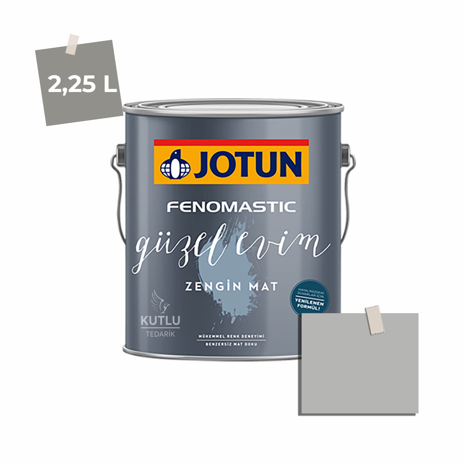 Jotun Fenomastic Güzel Evim Zengin Mat Yeni 2,25 Lt 9930 Jazz Grey Takedis Ncs S3000-N