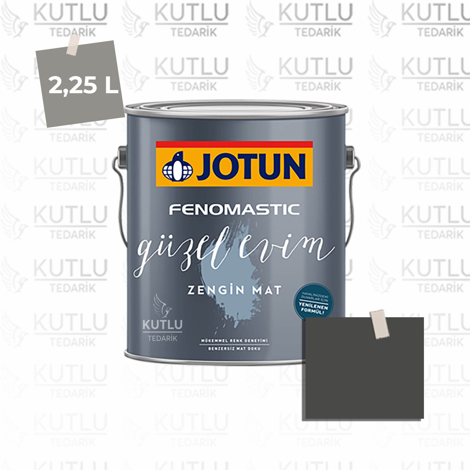 Jotun Fenomastic Güzel Evim Zengin Mat Yeni 2,25 Lt 9938 Blackened Black Dempet Sort Ncs S8500-N