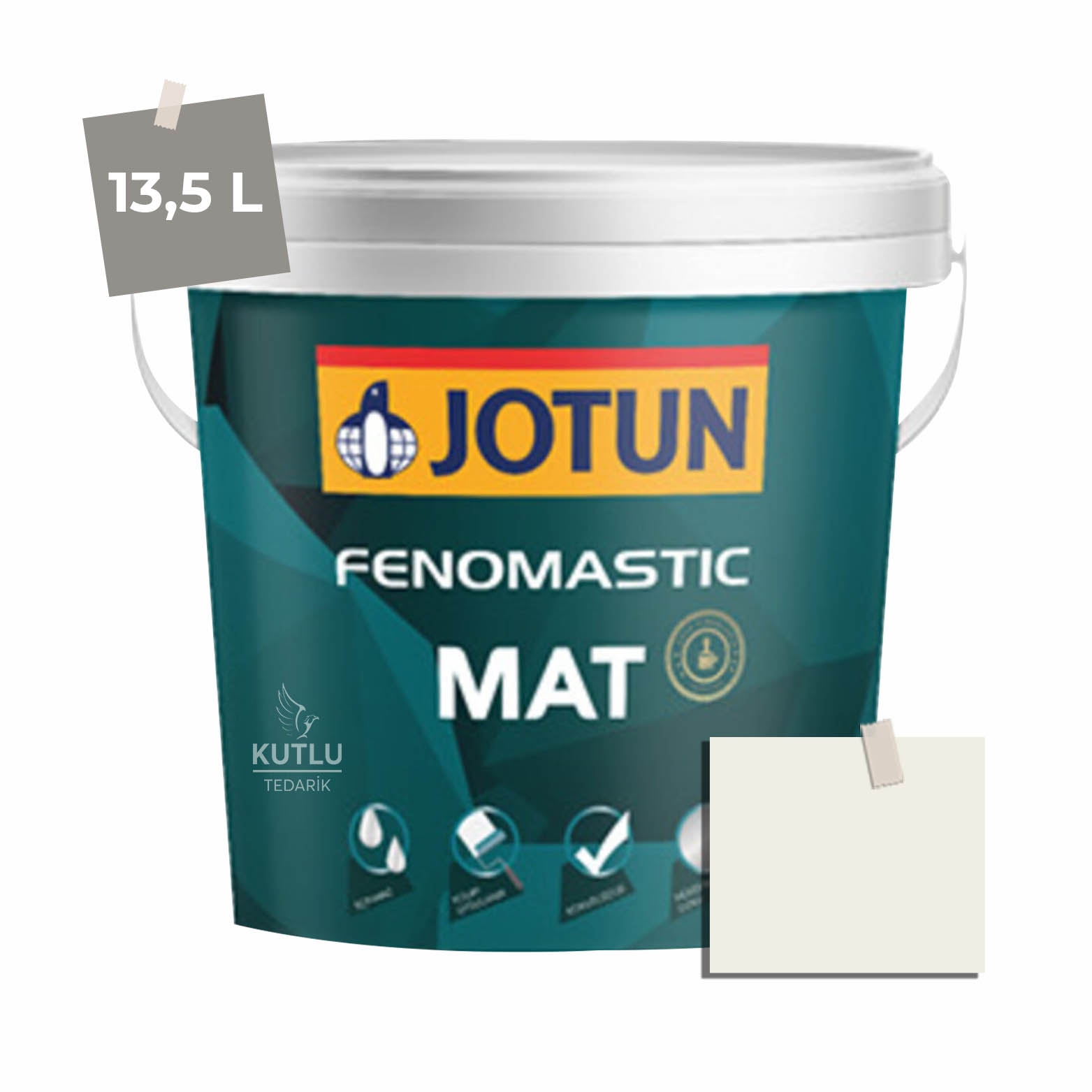 Jotun Fenomastic Mat 13,5 Lt  1001 Egg White Egghvit Ncs 0502-Y