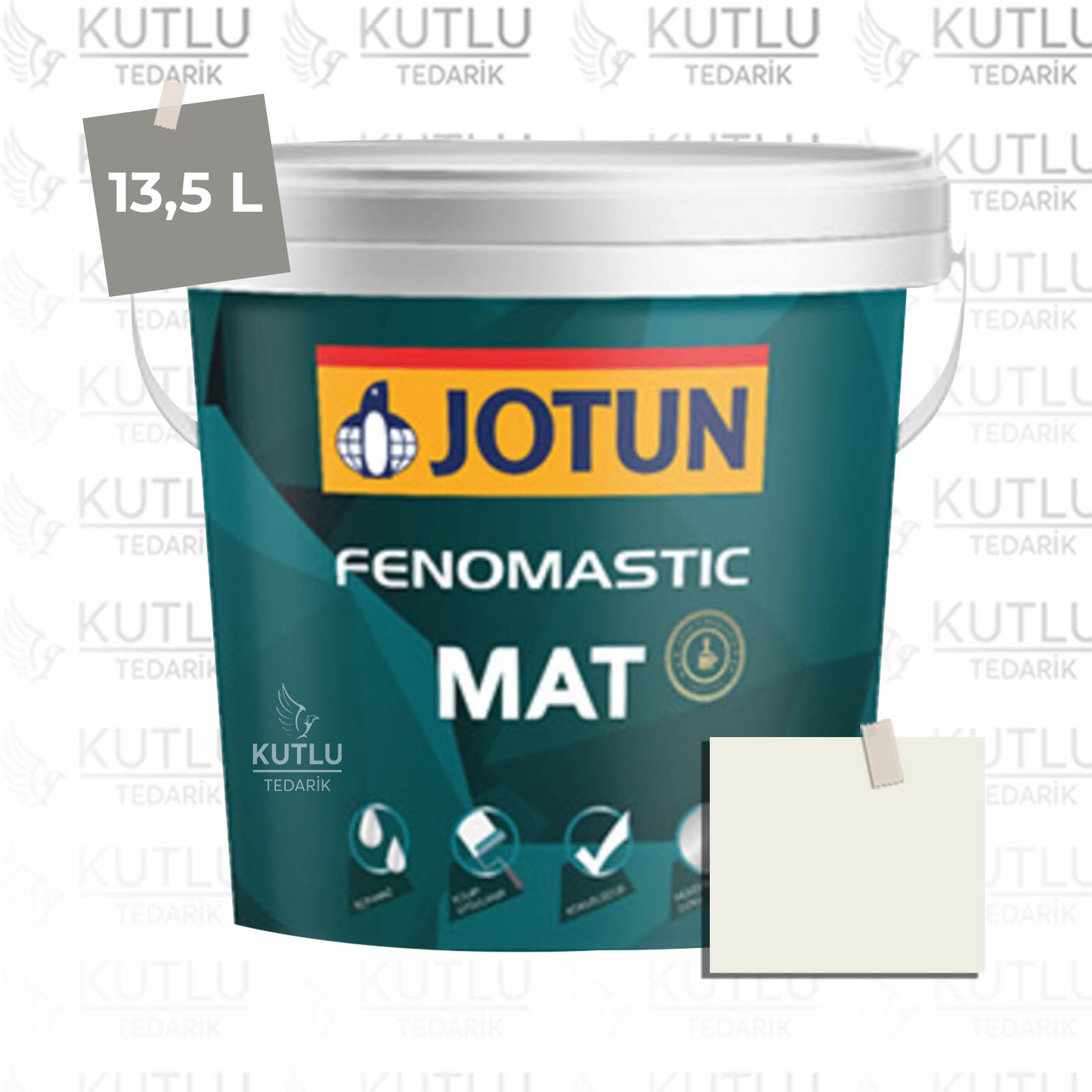 Jotun Fenomastic Mat 13,5 Lt  1001 Egg White Egghvit Ncs 0502-Y