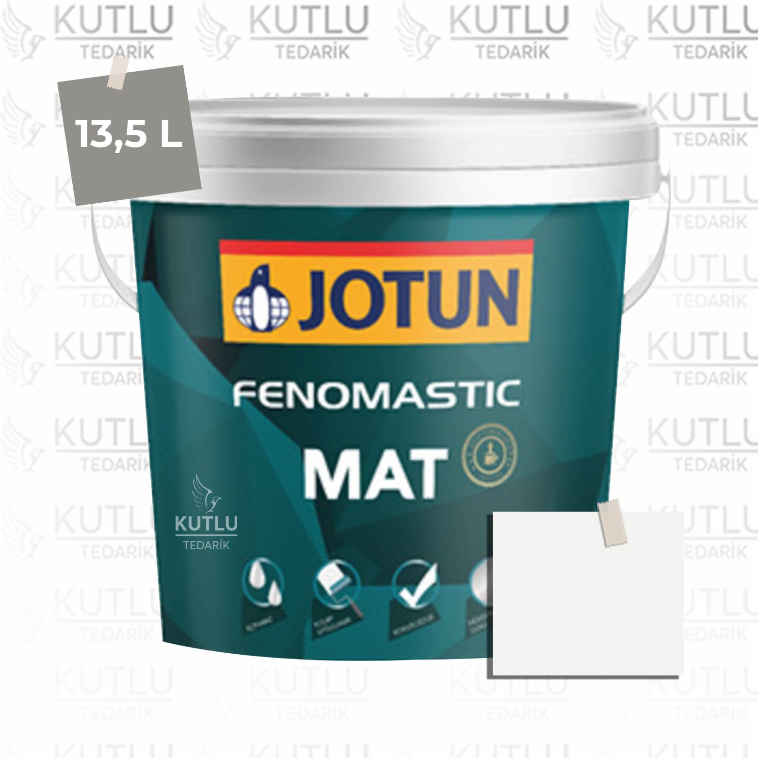 Jotun Fenomastic Mat 13,5 Lt  7236 Jazz White Chı Ncs 0401-G42Y