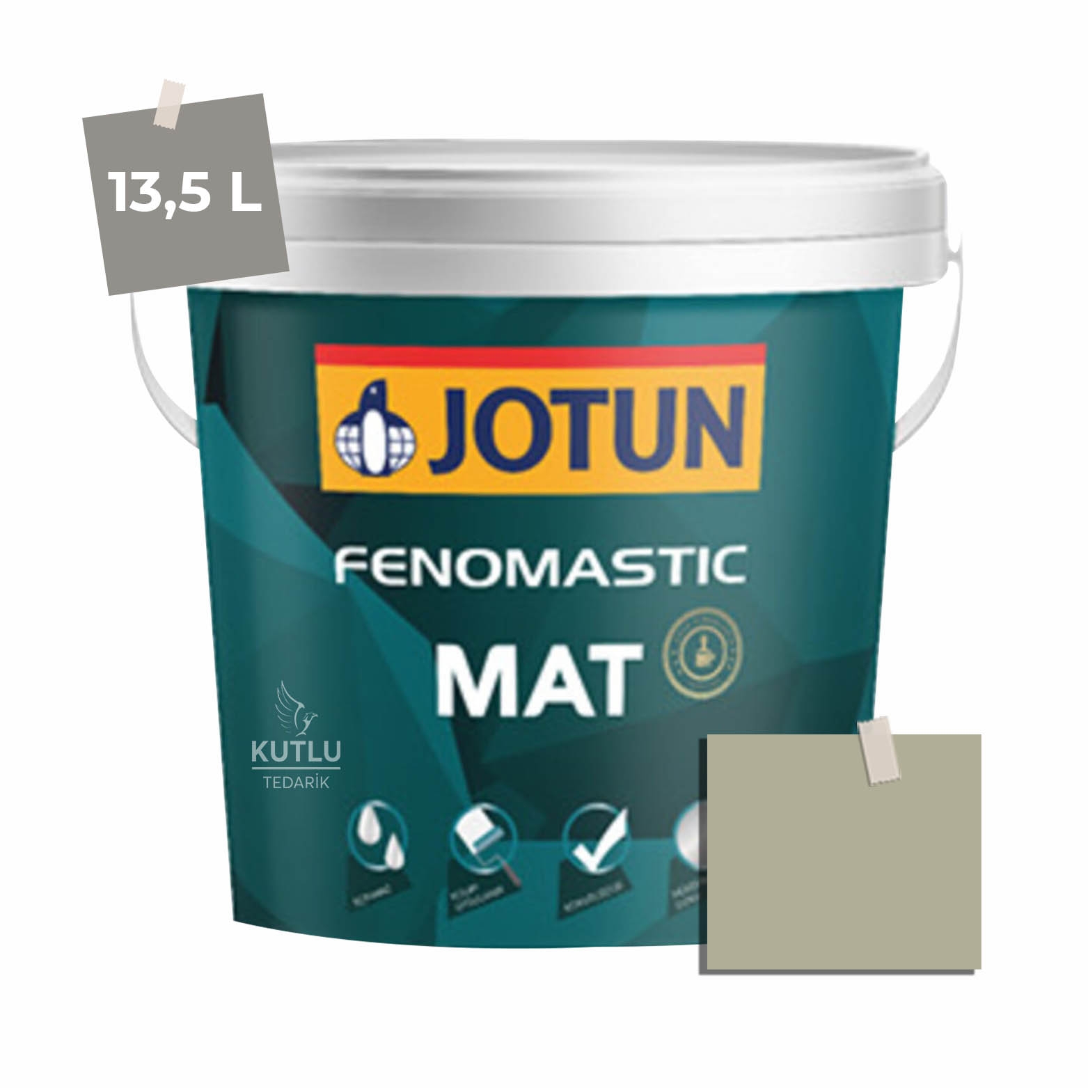 Jotun Fenomastic Mat 13,5 Lt  8302 Laurel Laurbaer Ncs S3010-G70Y