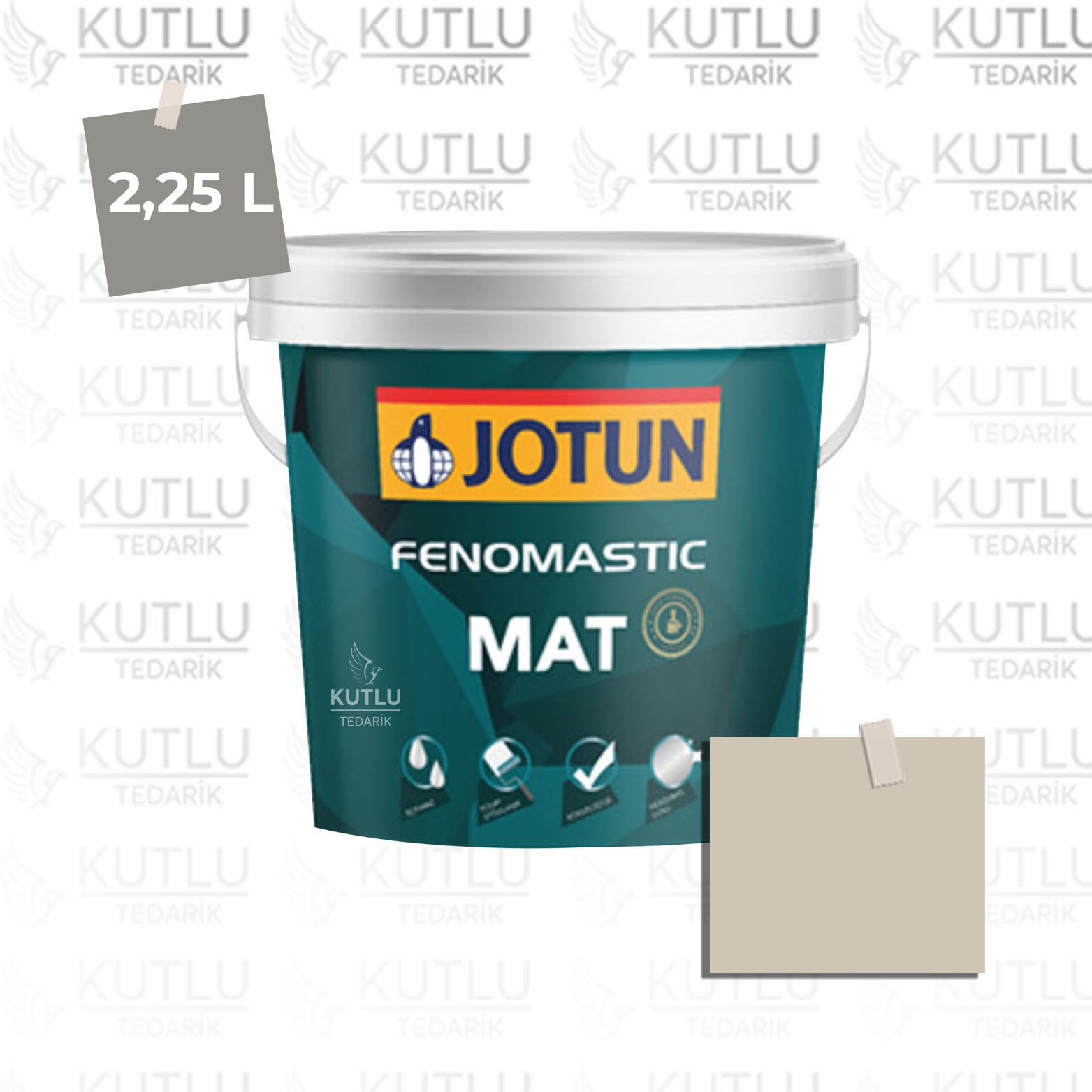 Jotun Fenomastic Mat 2,25 Lt  1016 Antique White Blek Sand Mohair Ncs S2005-Y20R