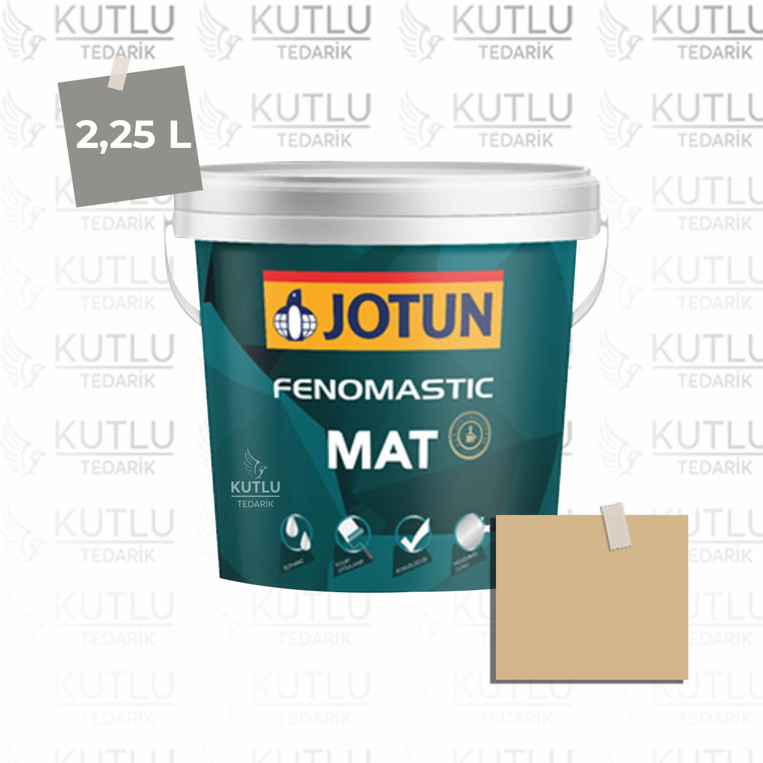 Jotun Fenomastic Mat 2,25 Lt  1392 Antique Yellow Gul Antikk Ncs S2020-Y20R