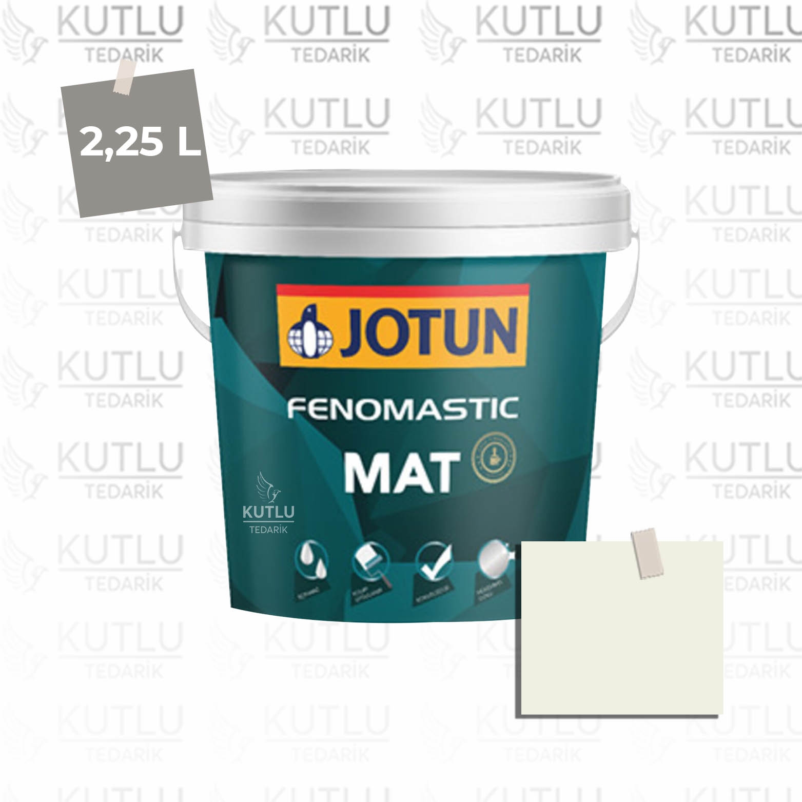 Jotun Fenomastic Mat 2,25 Lt  1453 Cotton Ball Bomull Ncs S0502-Y