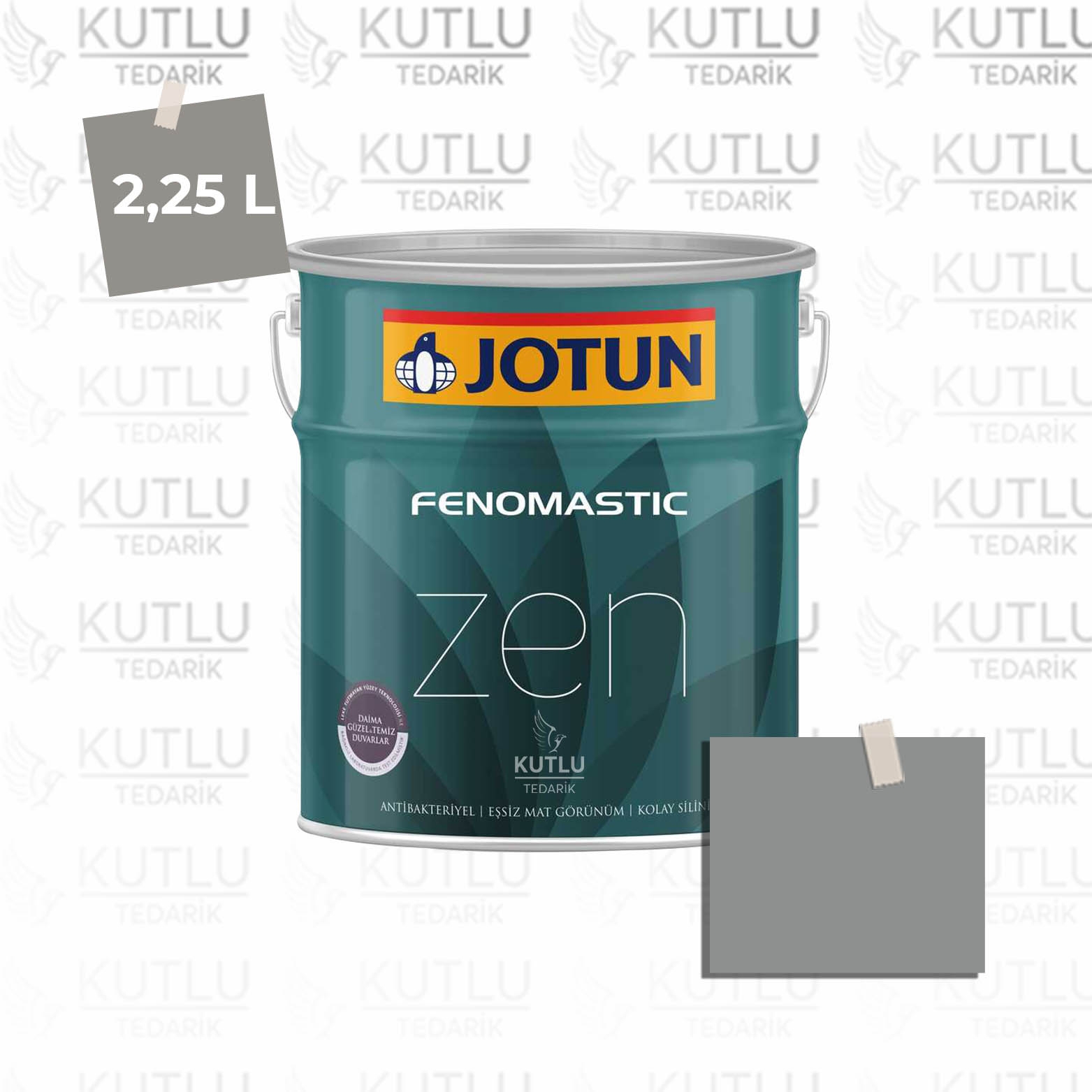 Jotun Fenomastic Zen Mat 2,25 Lt 5343 Industrial Grey Industriell Gra Ncs 4802-B15G