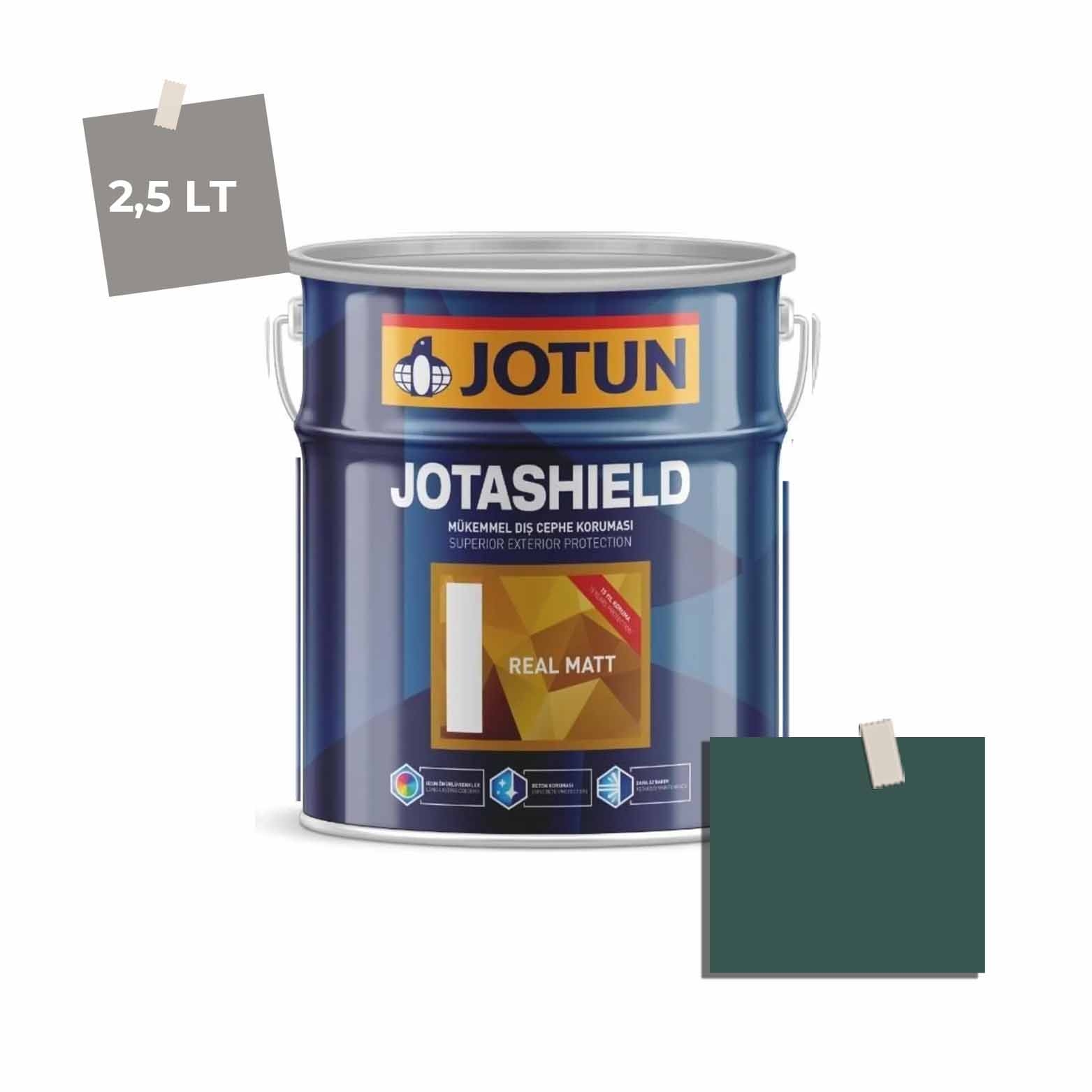 Jotun Jotashield Real Matt 2,25 Lt Classic Green 6243 Ncs S7020-B70G