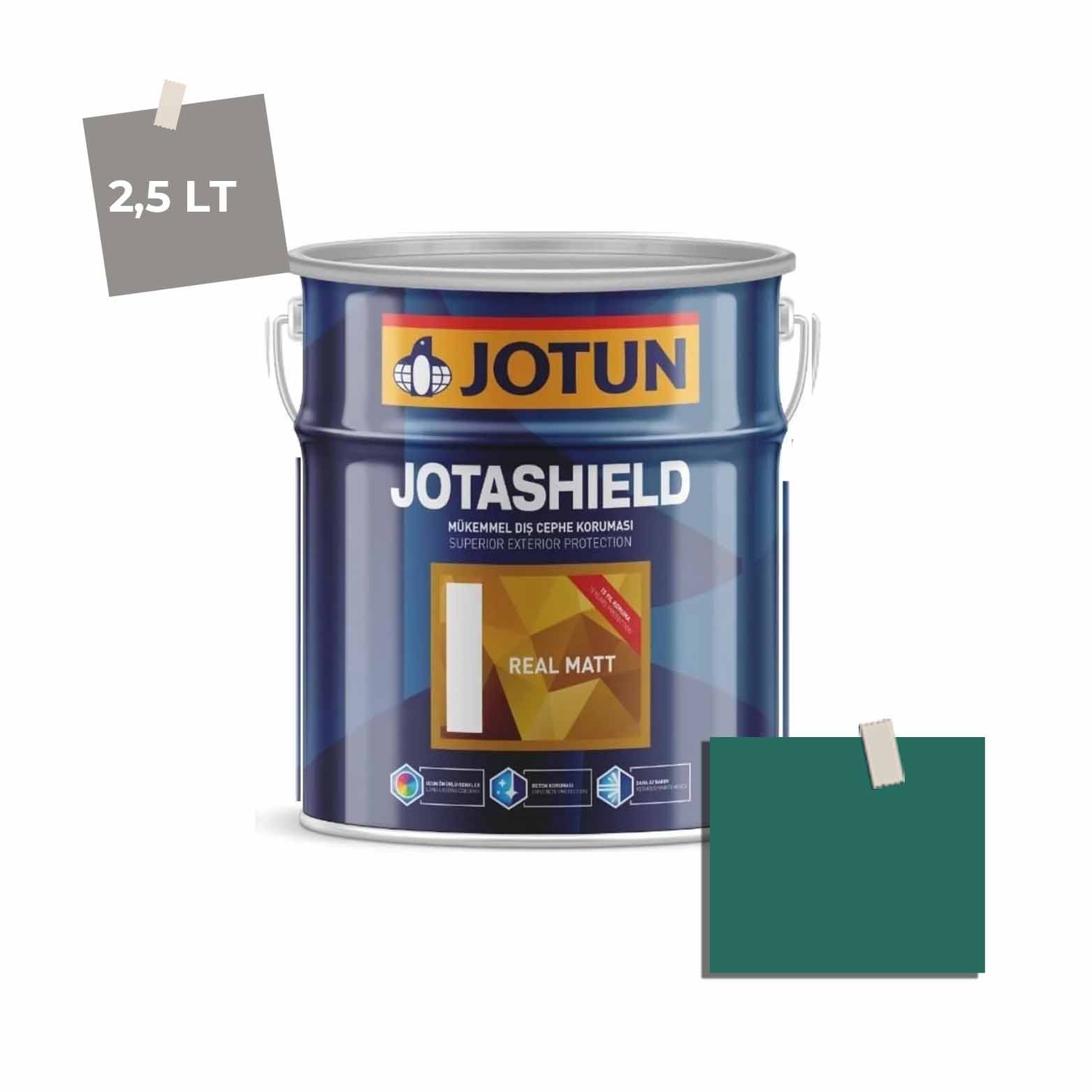 Jotun Jotashield Real Matt 2,25 Lt Green Odyssey 6241 Ncs S5040-B70G