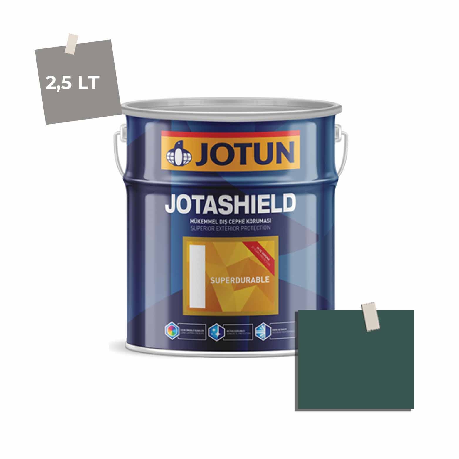 Jotun Jotashield Superdurable 2,25 Lt Classic Green 6243 Ncs S7020-B70G