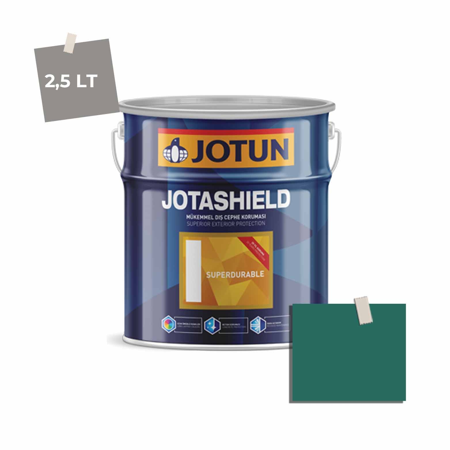 Jotun Jotashield Superdurable 2,25 Lt Green Odyssey 6241 Ncs S5040-B70G