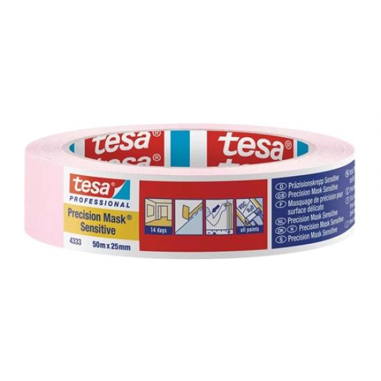 Tesa 4333 Pembe Hassas Yüzeyler için Kesin Kenar Maskeleme Bandı 50m X 25mm